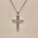 Sterling Silver Chain  (20") & Cross Pendant Set