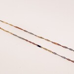 10 Kt Three Tone Gold Anklet