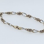 14K 2-tone Link Bracelet, 7.5"