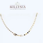 Gold Plated Flat Ball Chain Necklace