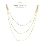 Gold Plated Triple Station Bead Chain