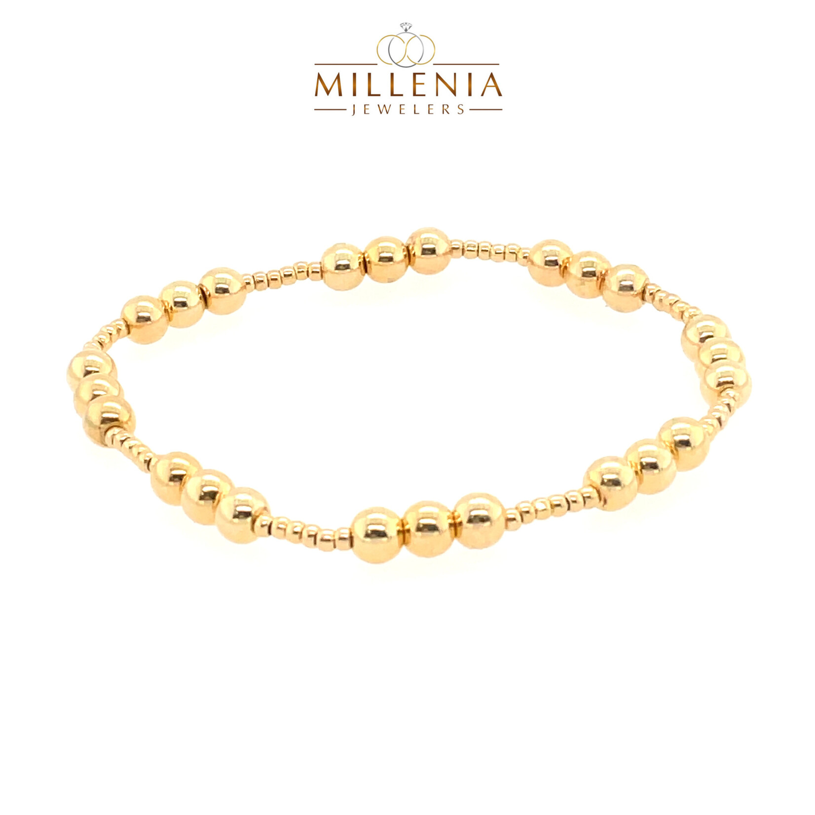 Gold Plated 4.5MM Beaded Bracelet