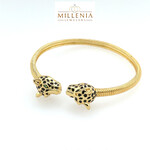 Leopard Head Gold Plated Bracelet