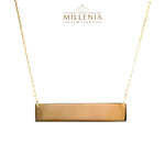 Gold Plated Sterling Silver Bar Necklace