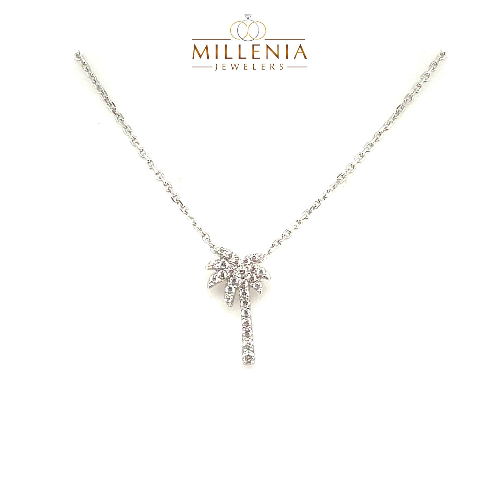 Sterling Silver Palm Tree Necklace