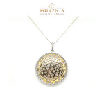 Sterling Silver 18" Chain & Gold Plated Heart Necklace