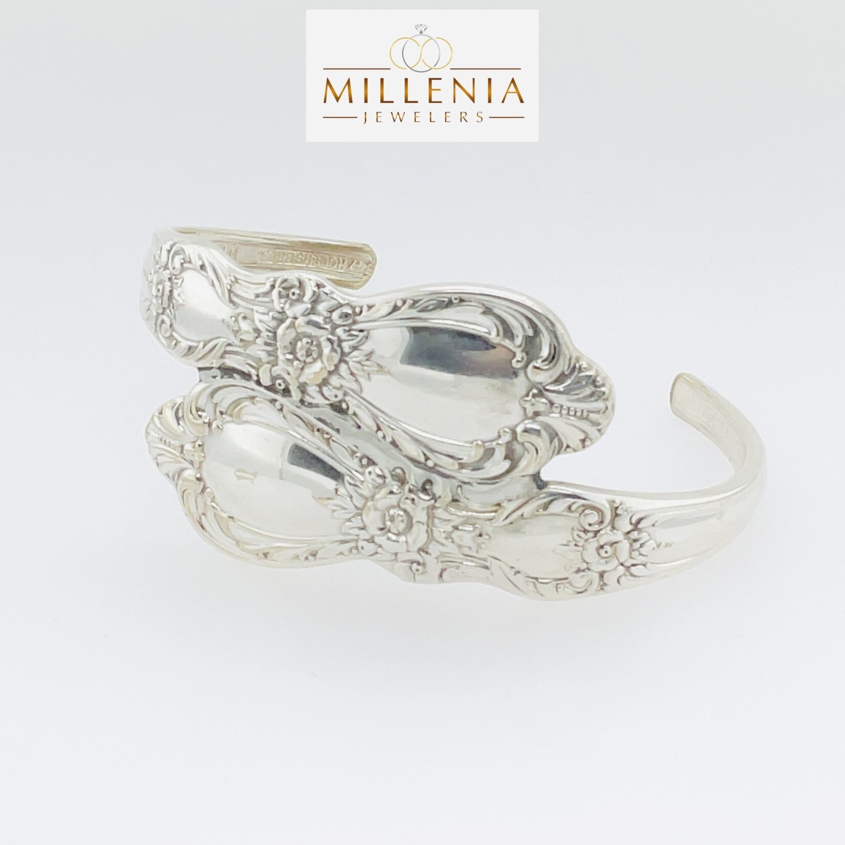 Silver Plated  Spoon Cuff Bracelet