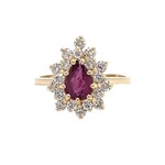 14k Yellow Gold Ruby Ring