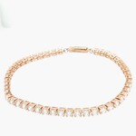 CZ Sterling Silver Rose Gold Plated Tennis Bracelet