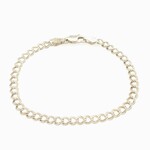 Double Link Silver Bracelet 8"