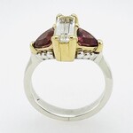 18K Sapphire/Tourmaline Ring, Size 5.5