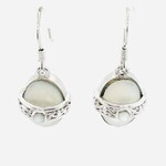 Sterling Silver & Moonstone Swirl Rope Earrings
