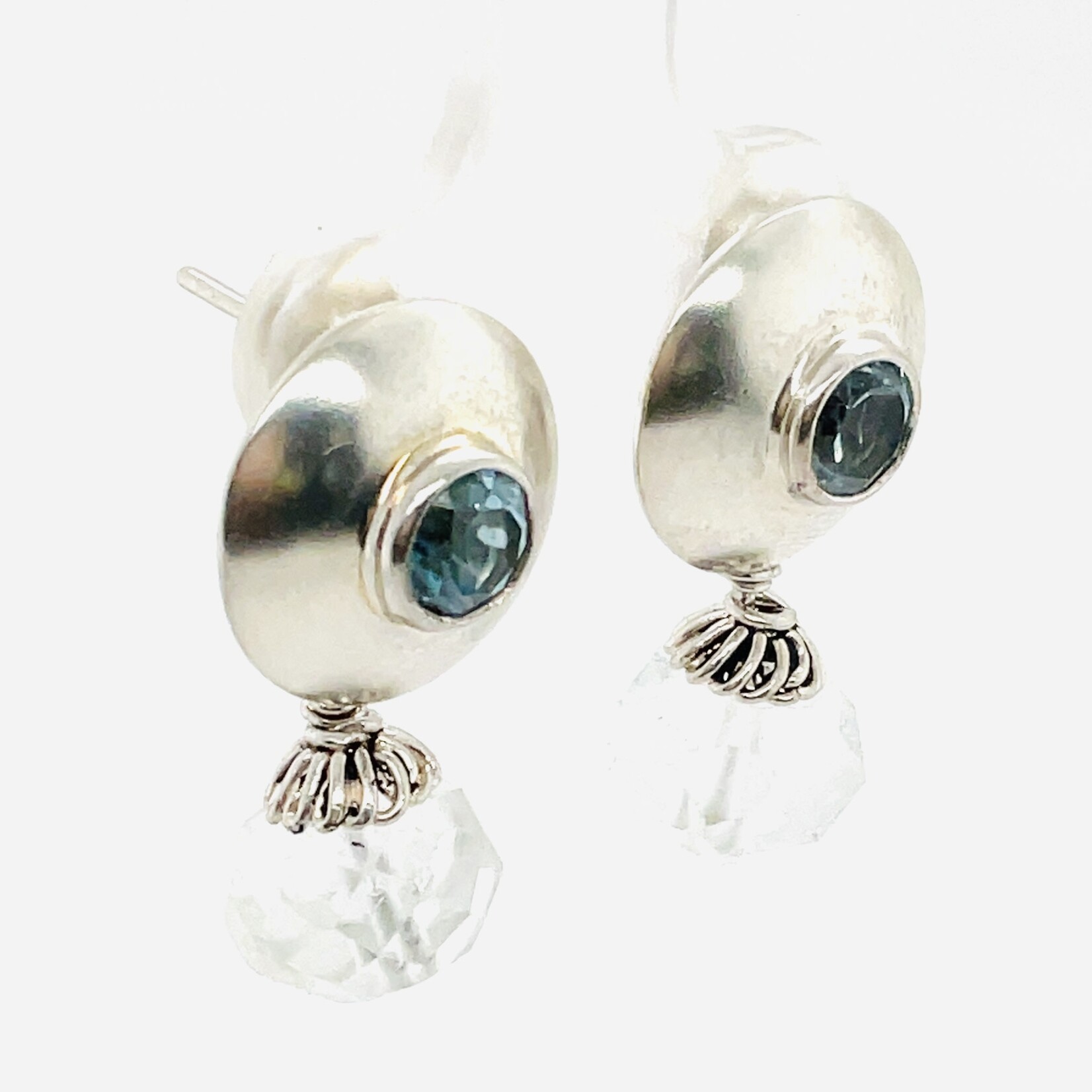Sterling Silver Topaz Earrings