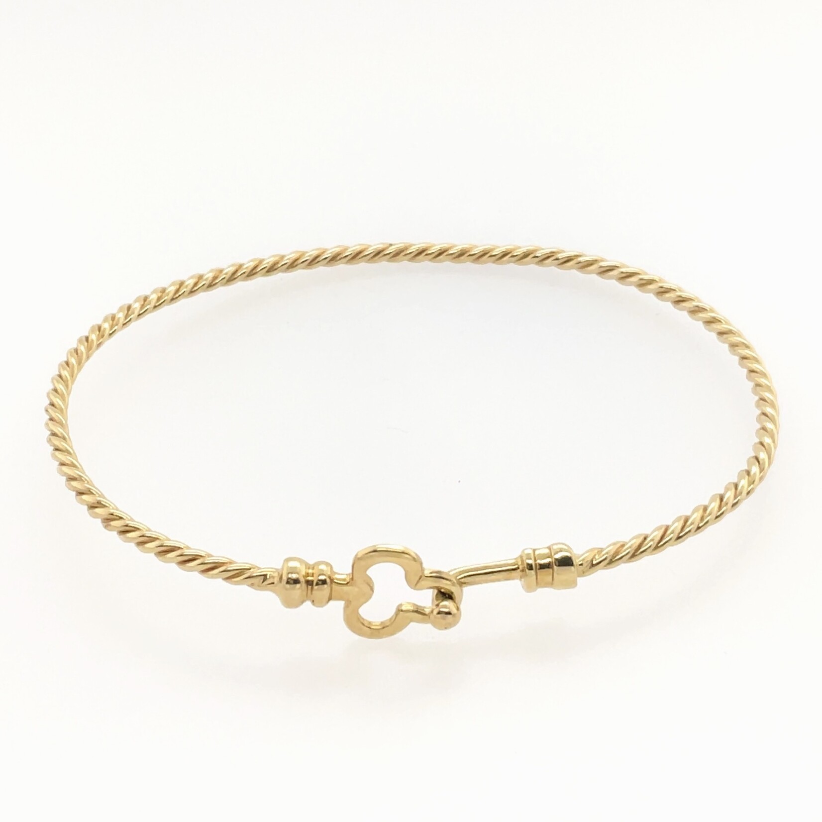 14KY Twisted Rope Bangle Bracelet