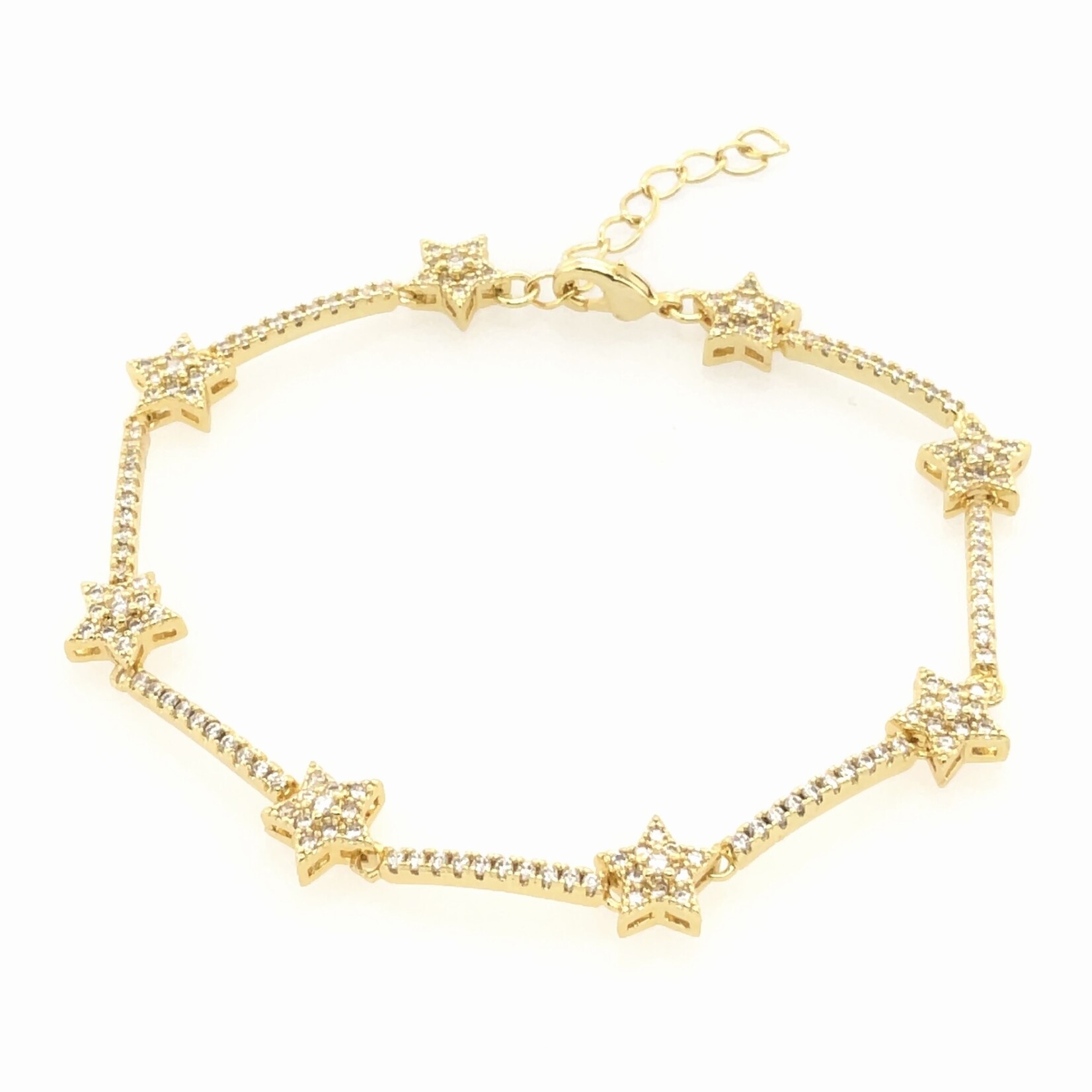 Gold Plated Diamond Star Bracelet