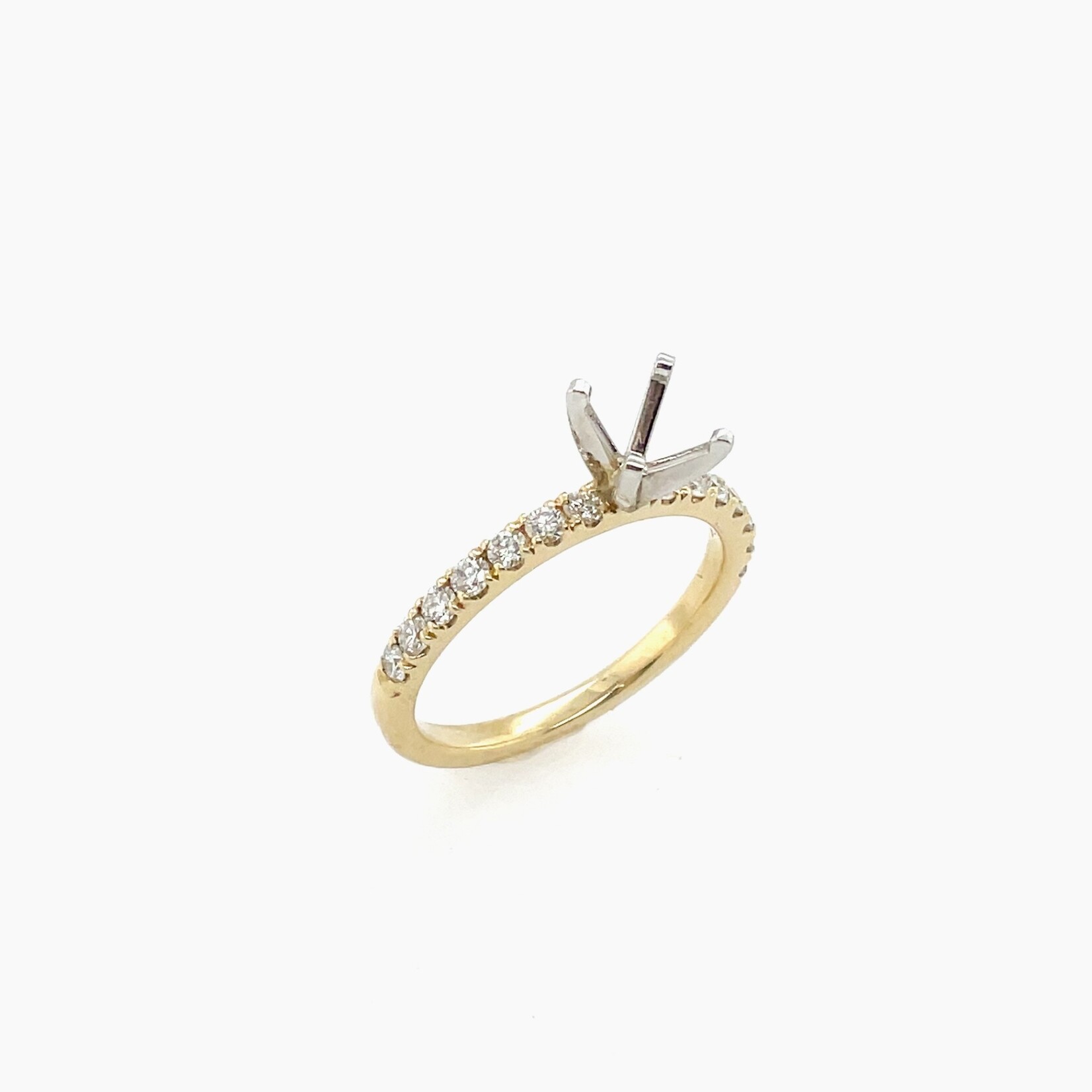 14 KY Diamond Engagement Ring Mounting 0.38 TCW Size 6.5