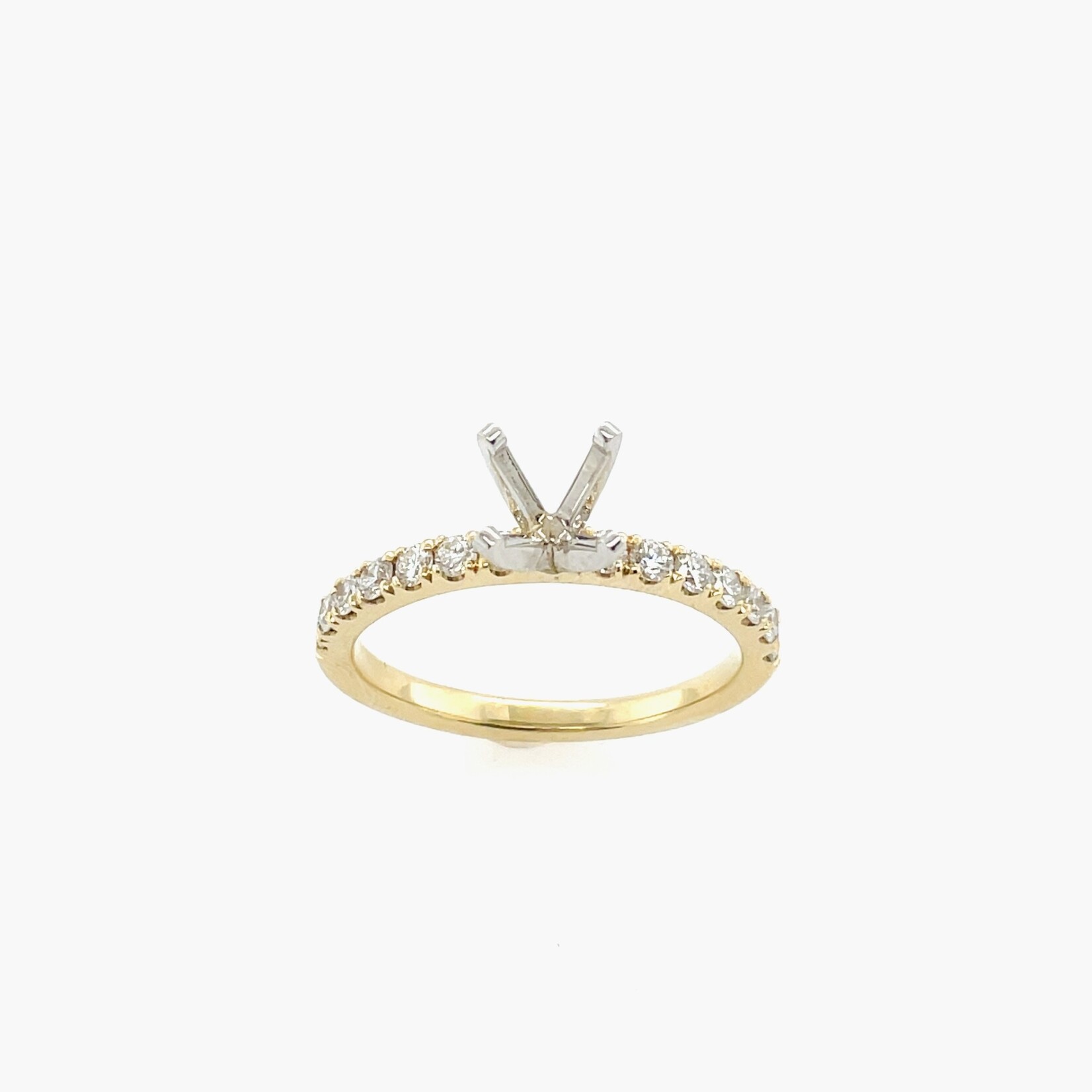 14 KY Diamond Engagement Ring Mounting 0.38 TCW Size 6.5