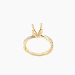 14KY Diamond Ring Mounting, Size 6.5