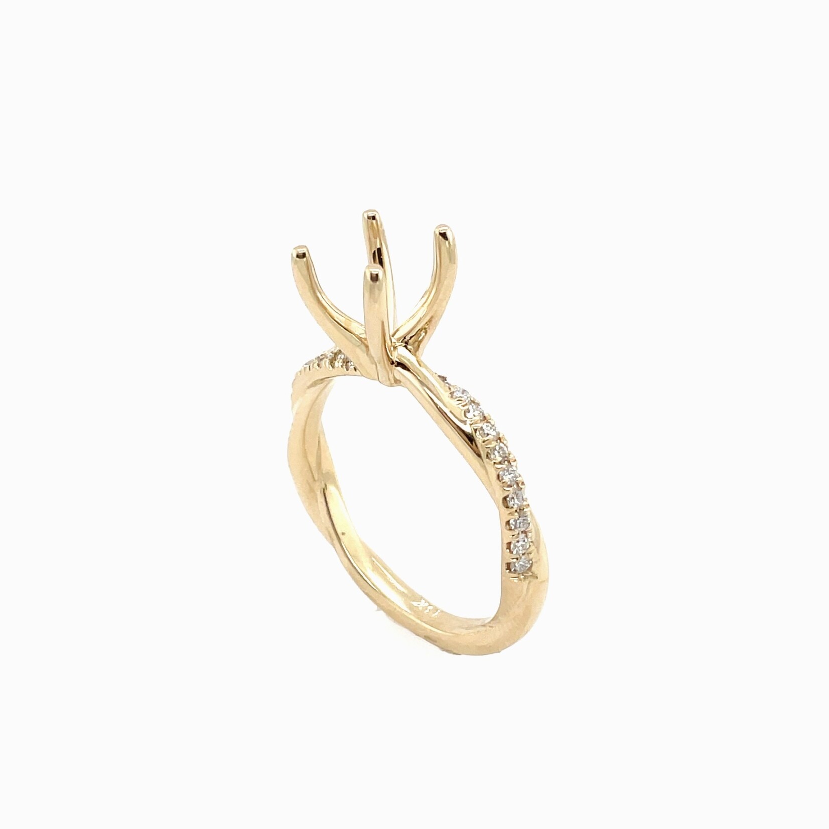14 KY Diamond Engagement Ring Mounting 0.19 CTW Size 6.5