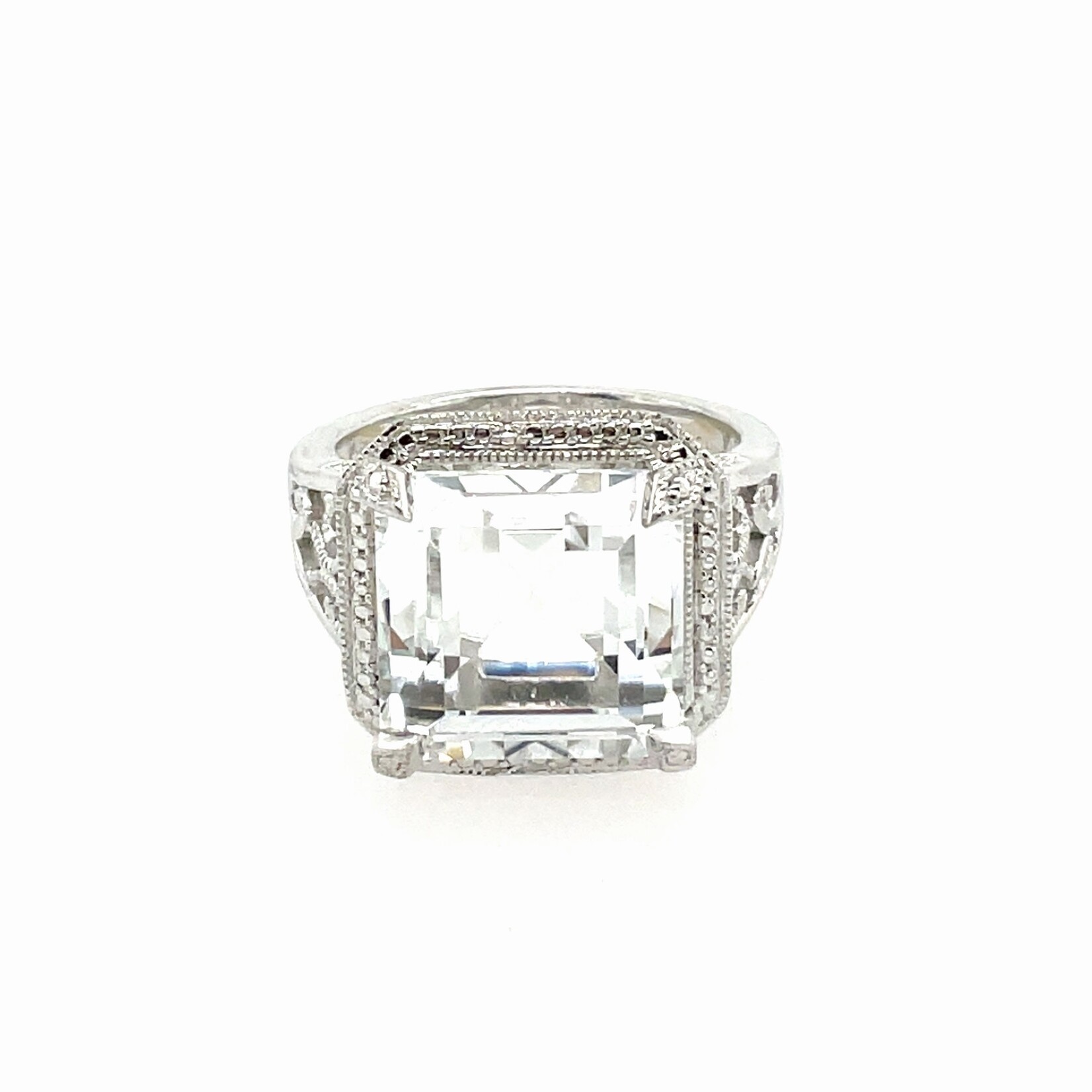 Cubic Zirconia Ring / Silver/2.5mm/7.3 Gr Size 7