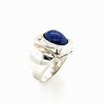 Sterling Silver Lapis Stone Ring, Size 7