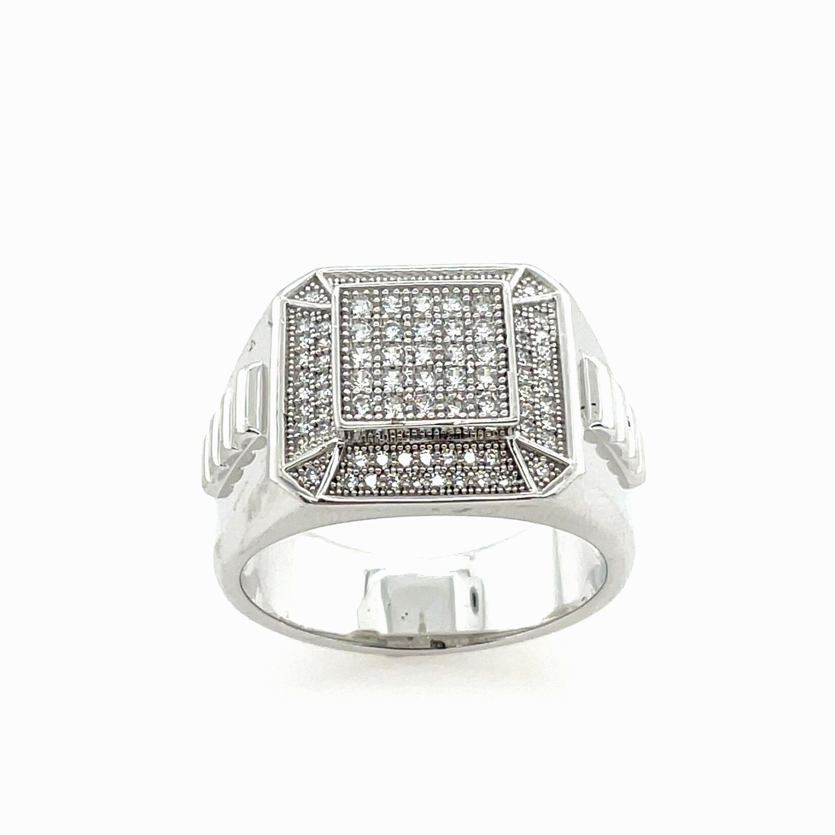Sterling Silver & CZ Brillant Embers Polished Ring Size 11