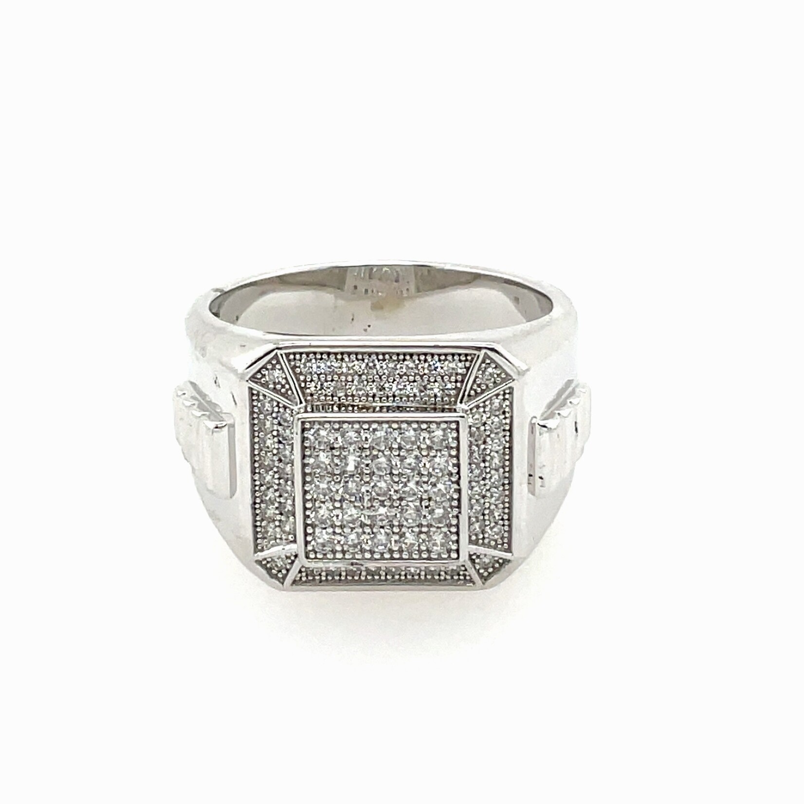 Sterling Silver & CZ Brillant Embers Polished Ring Size 11
