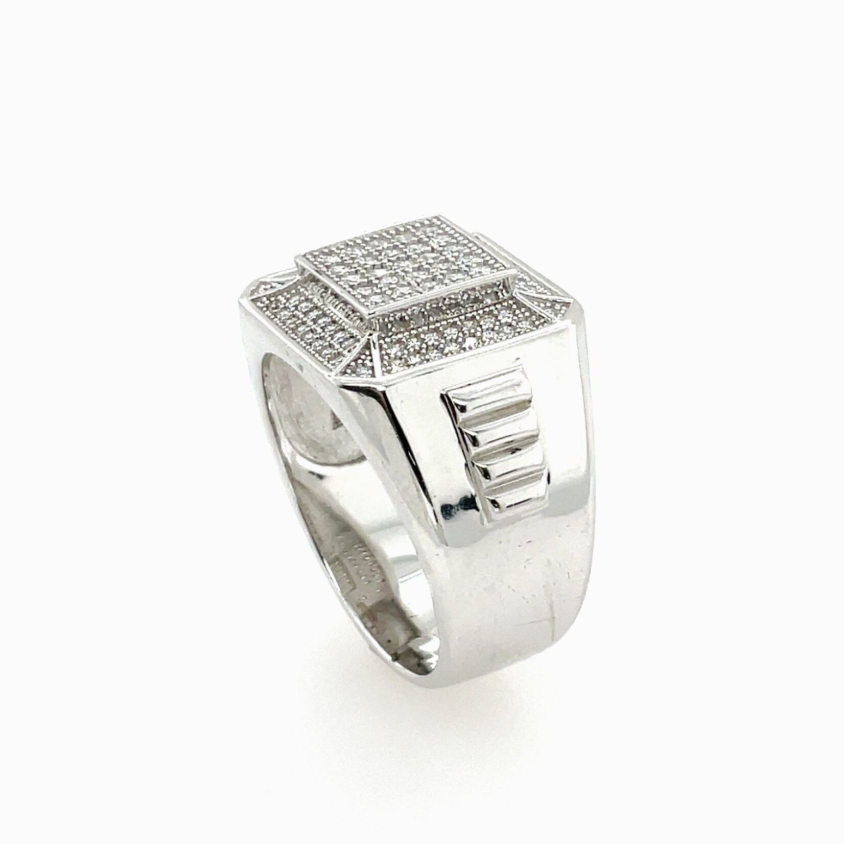 Sterling Silver & CZ Brillant Embers Polished Ring Size 11