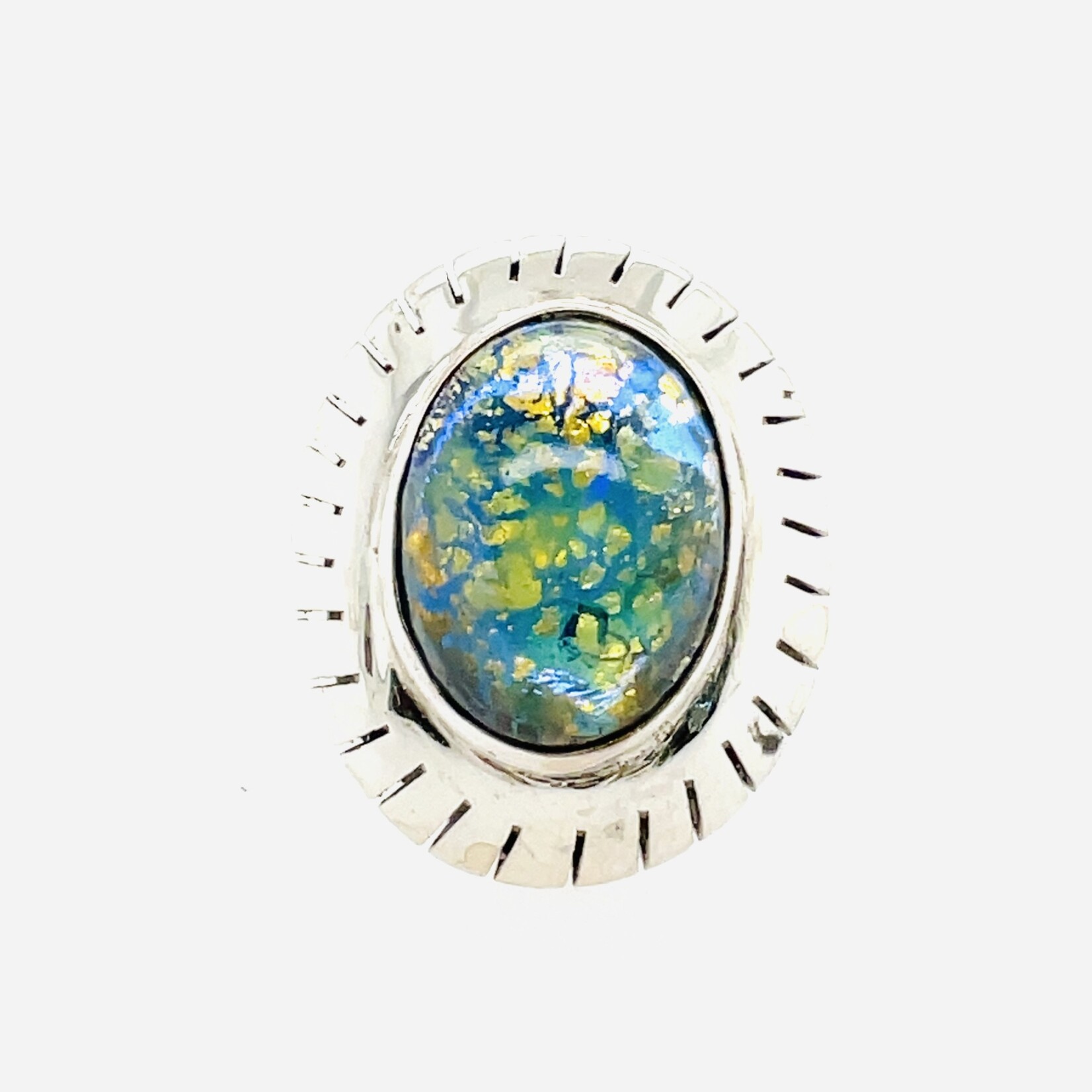 Synthetic Opal Fashion Ring