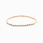 Sterling Silver Rose Gold Plated Beated Bracelet