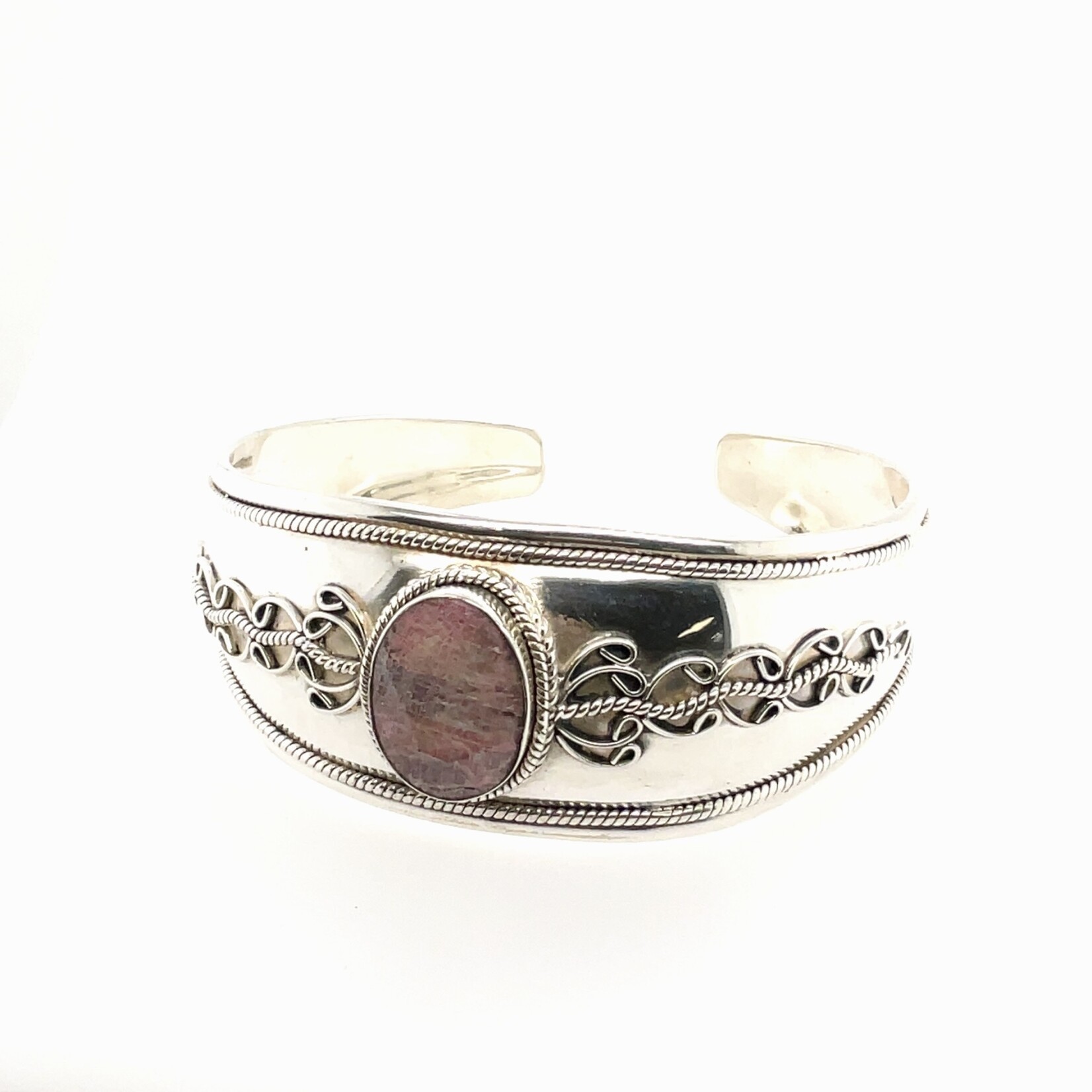 Sterling Silver Ruby Cuff Bracelet