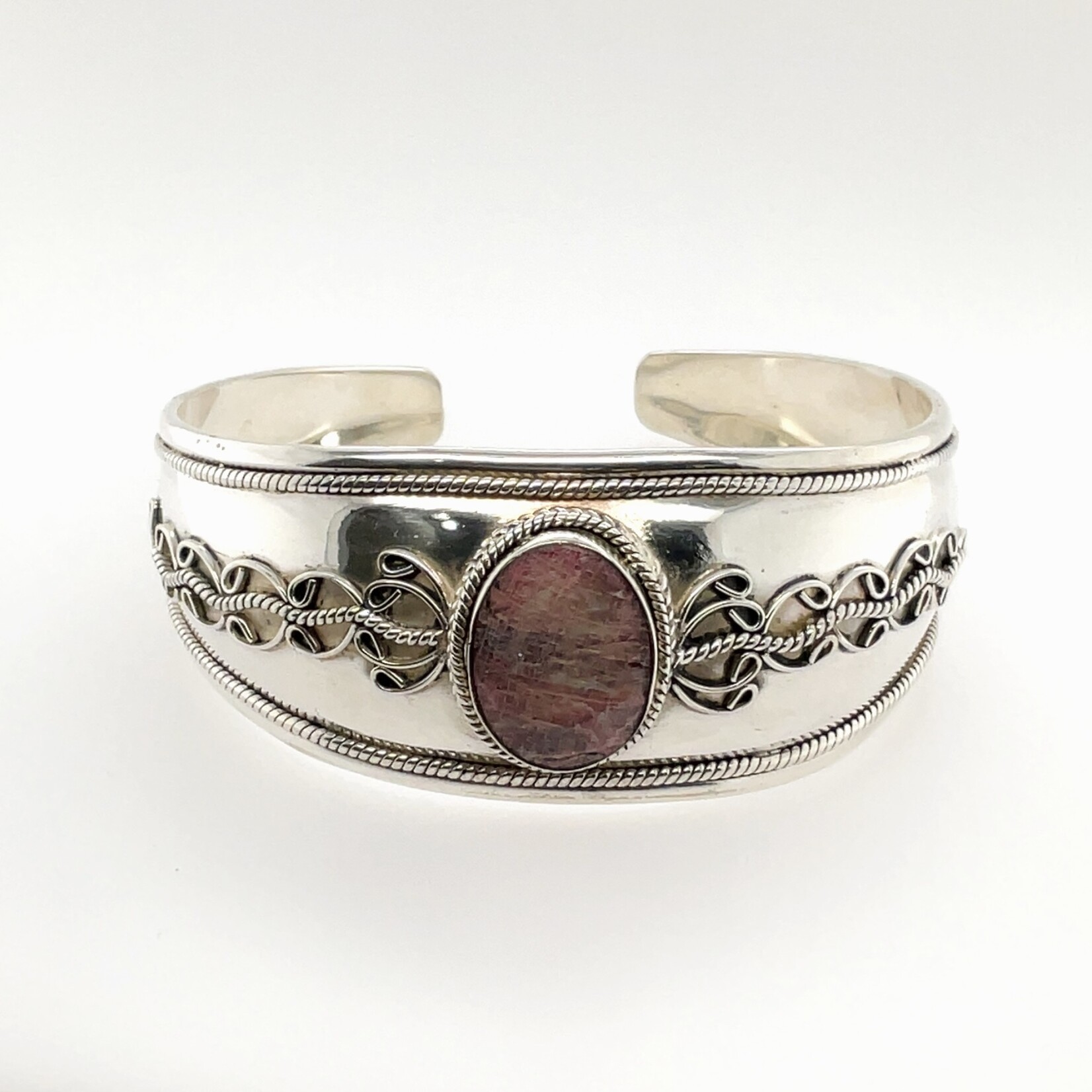 Sterling Silver Ruby Cuff Bracelet