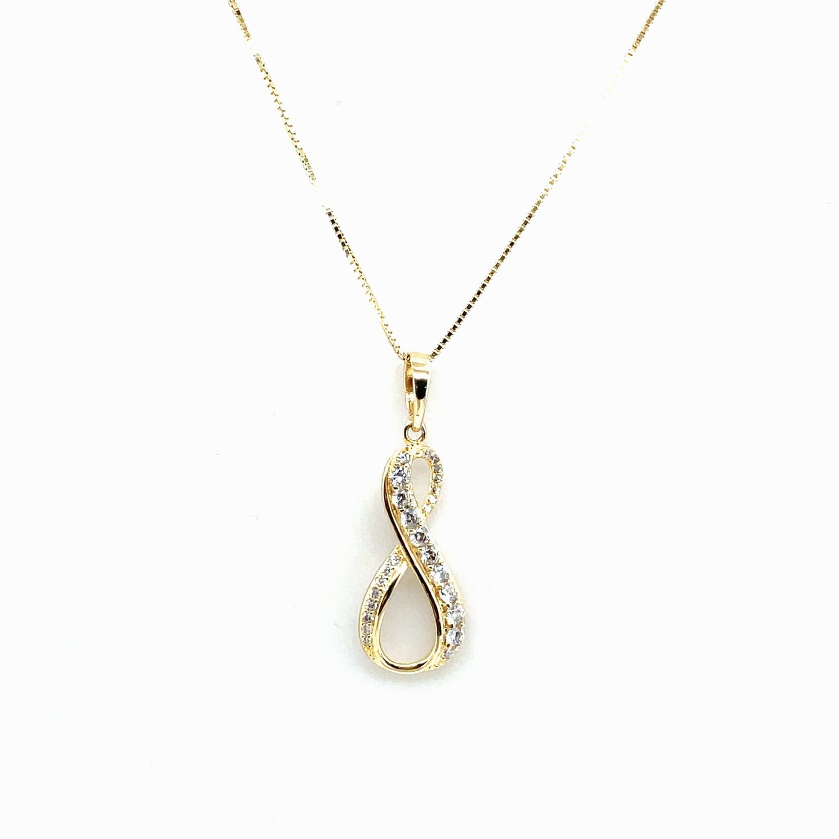 Silver Gold Plated Infinity Necklace