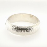 Sterling Silver Polished Hammered Bracelet
