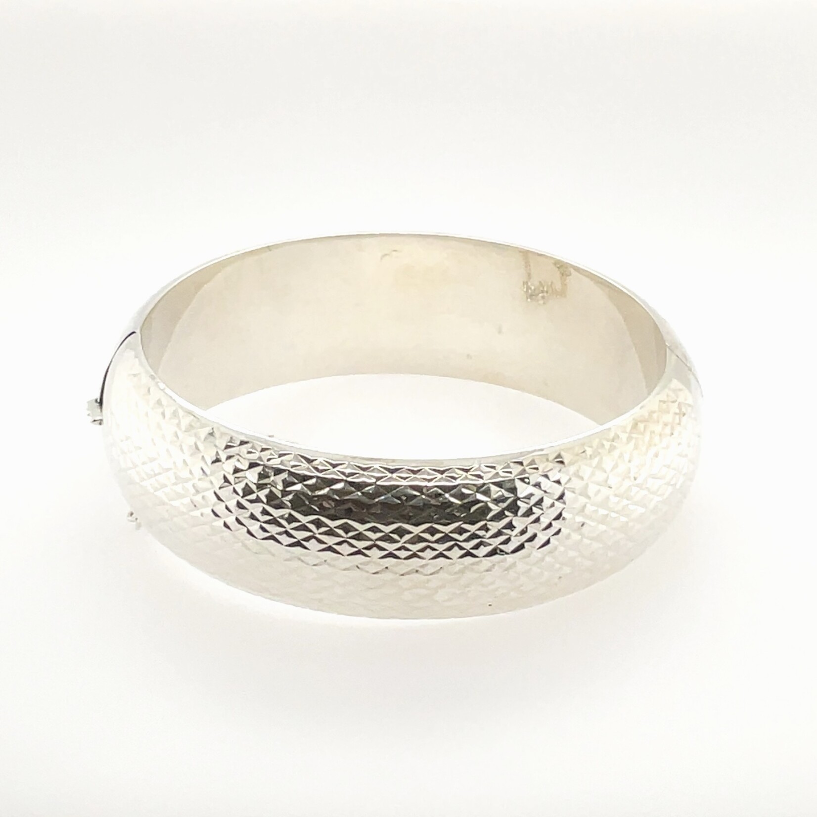 Sterling Silver Polished Hammered Bracelet