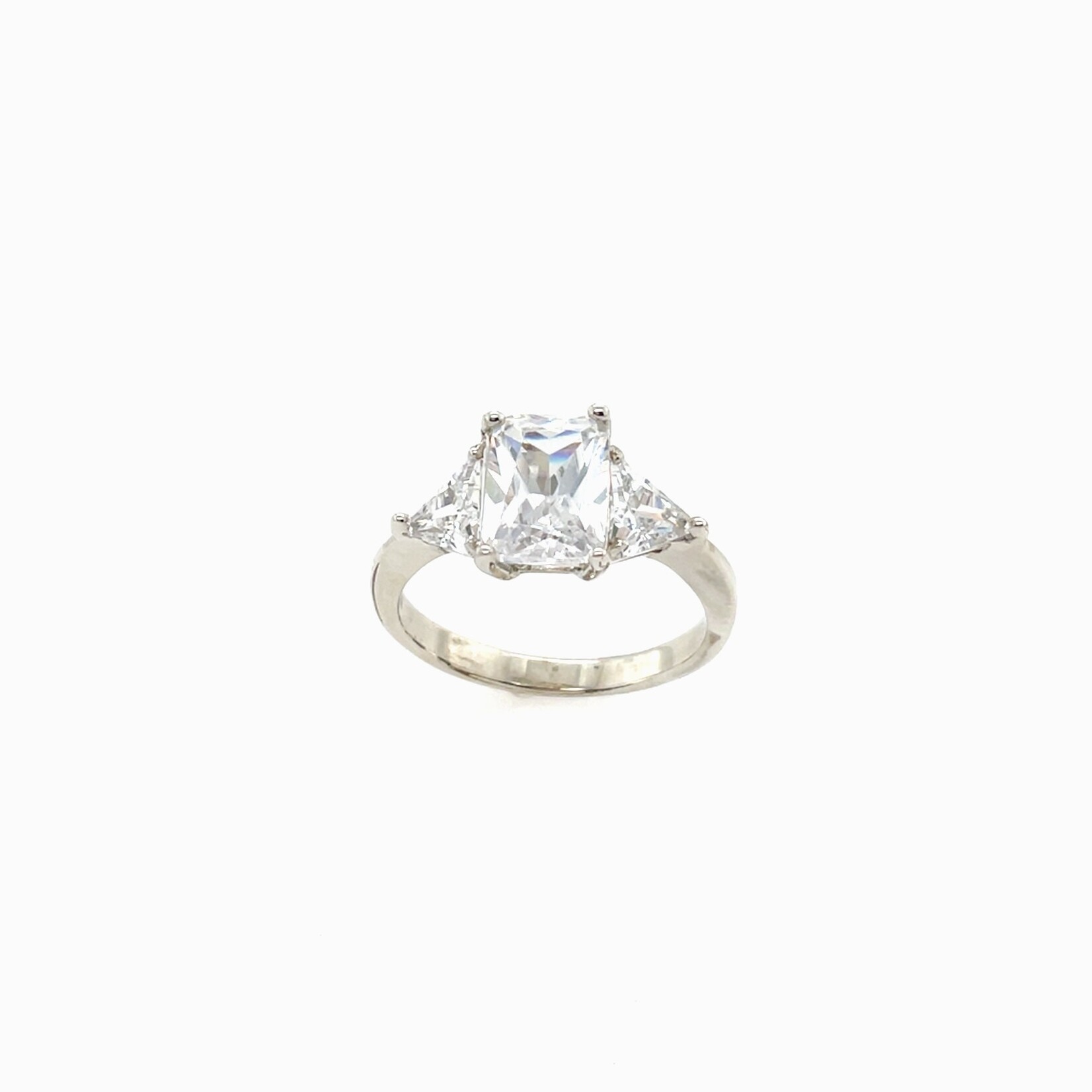 Sterling Silver CZ Fashion Ring Size 6
