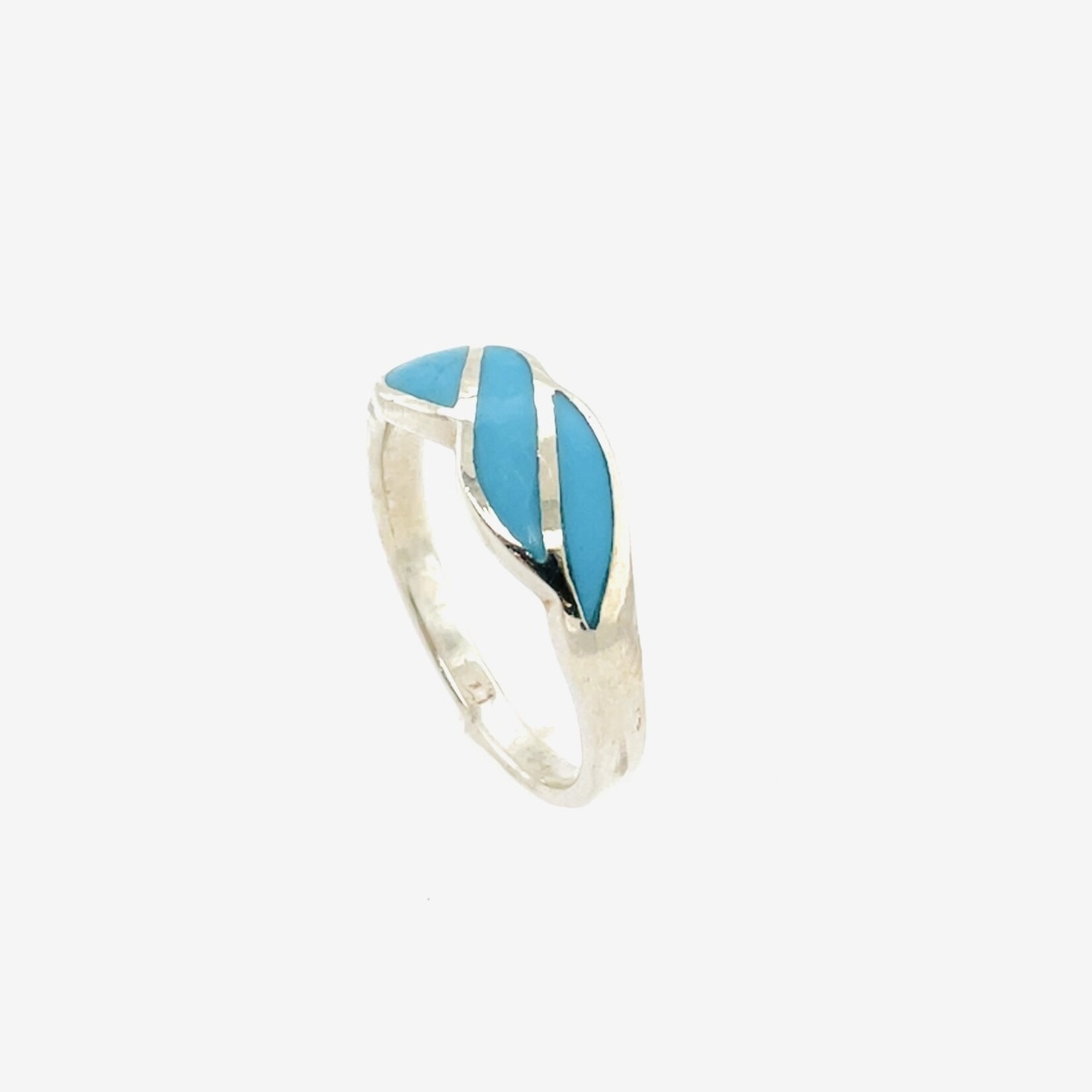 Silver Turquoise Fashion Ring Size 8.25