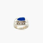 Sterling Silver Blue Ring, Size 6