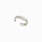 Sterling Silver Black Bow Toe Ring