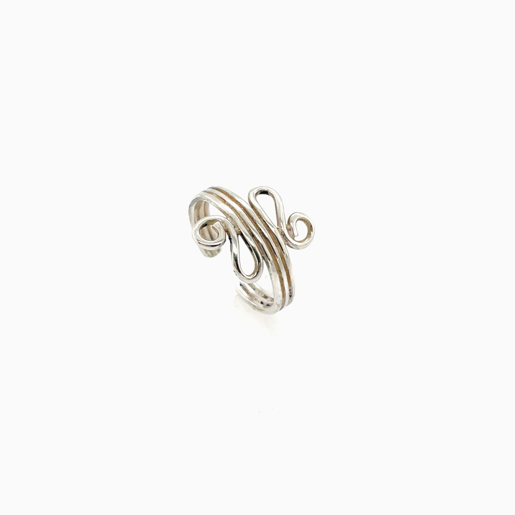 Silver Scroll Toe Ring