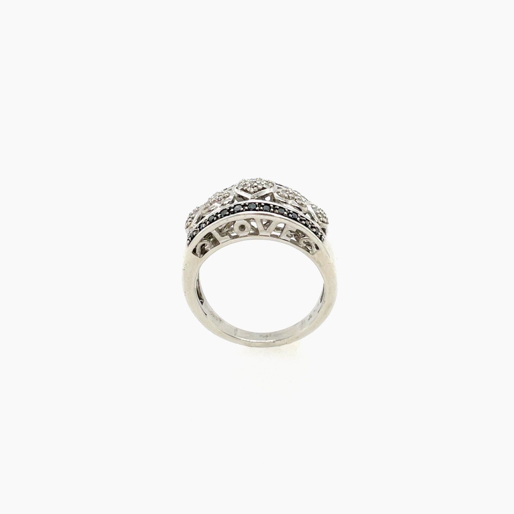 Diamond Hearts Ring, Size 7