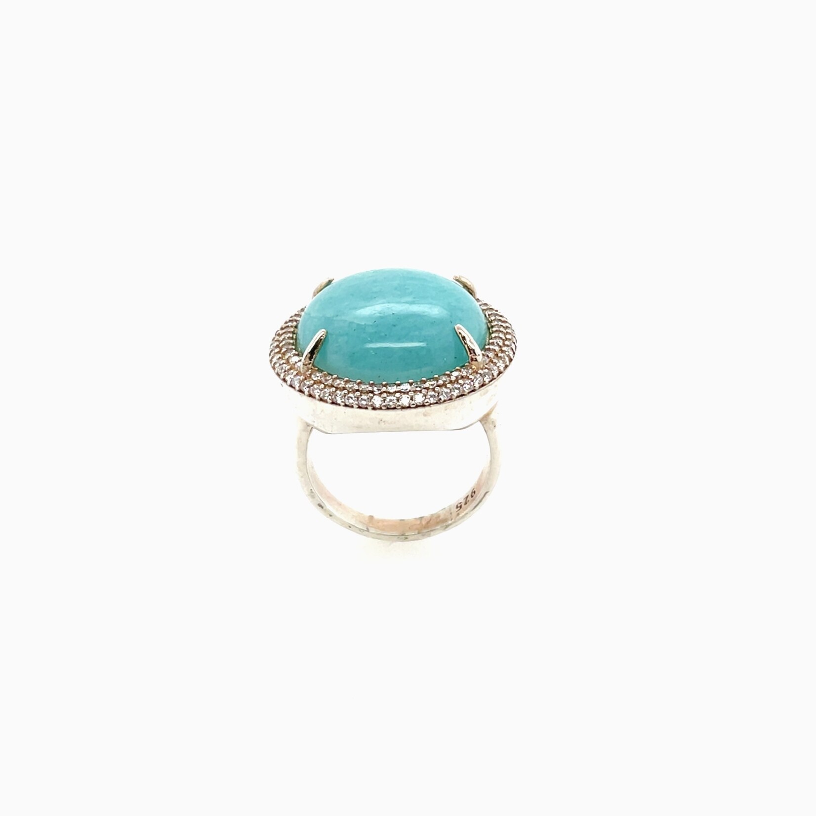Amazonite & Swarovski Crystals Ring