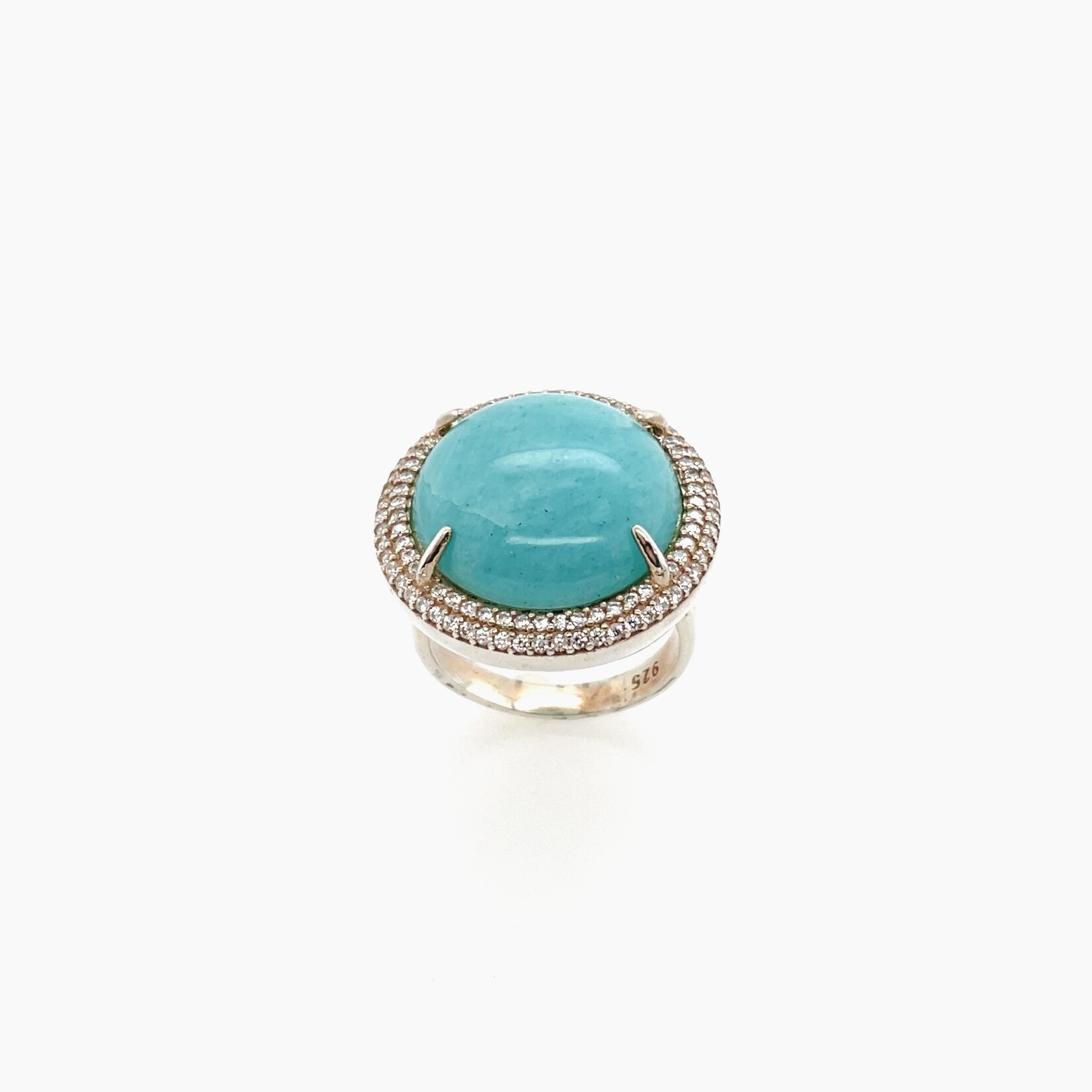 Amazonite & Swarovski Crystals Ring