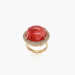 Red Quartz Ring, Size 7