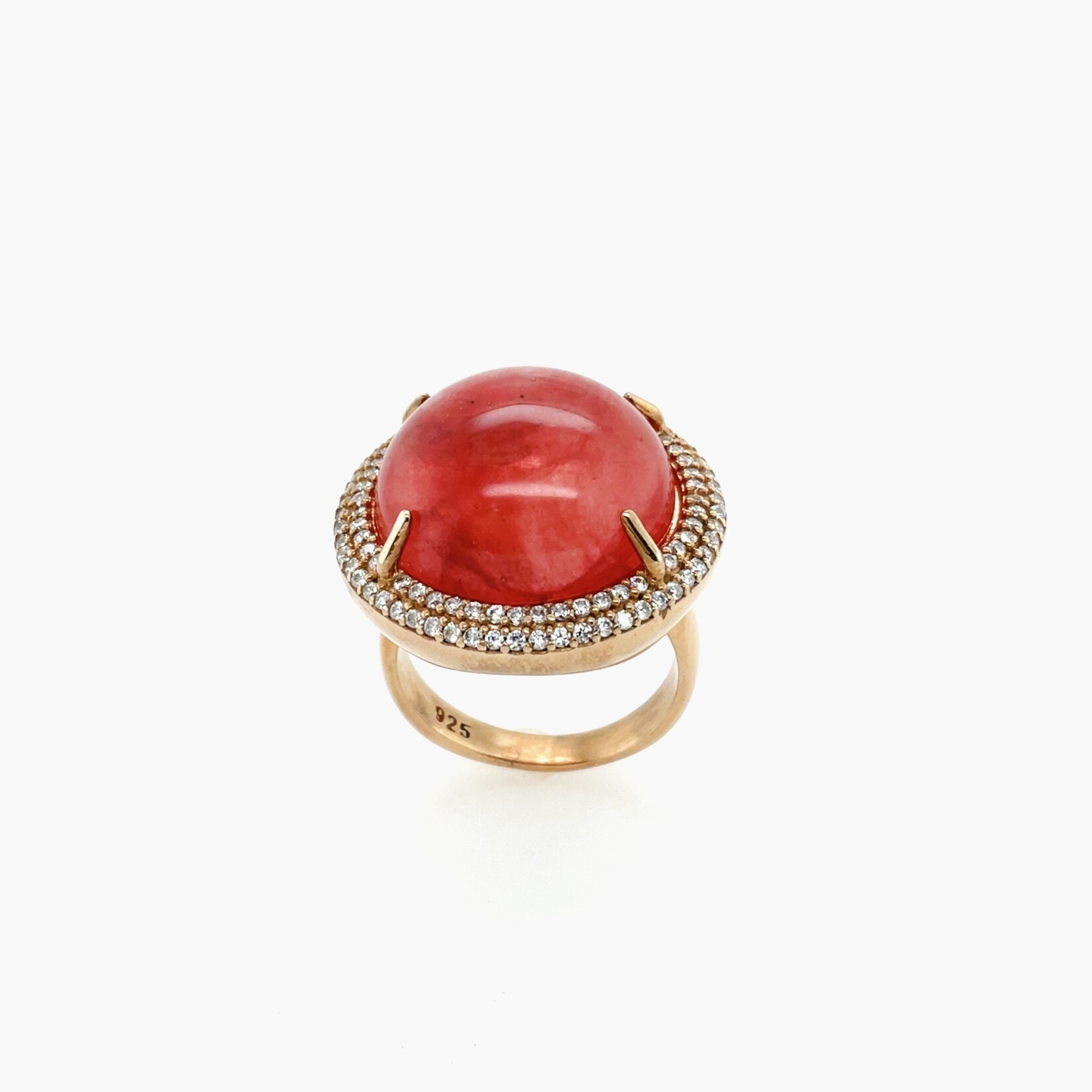 Ladies Quartz Fashion Ring / Silver Size 7