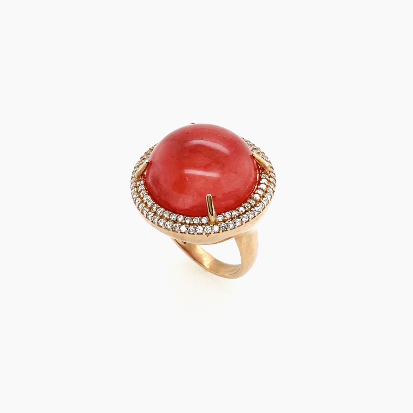 Ladies Quartz Fashion Ring / Silver Size 7