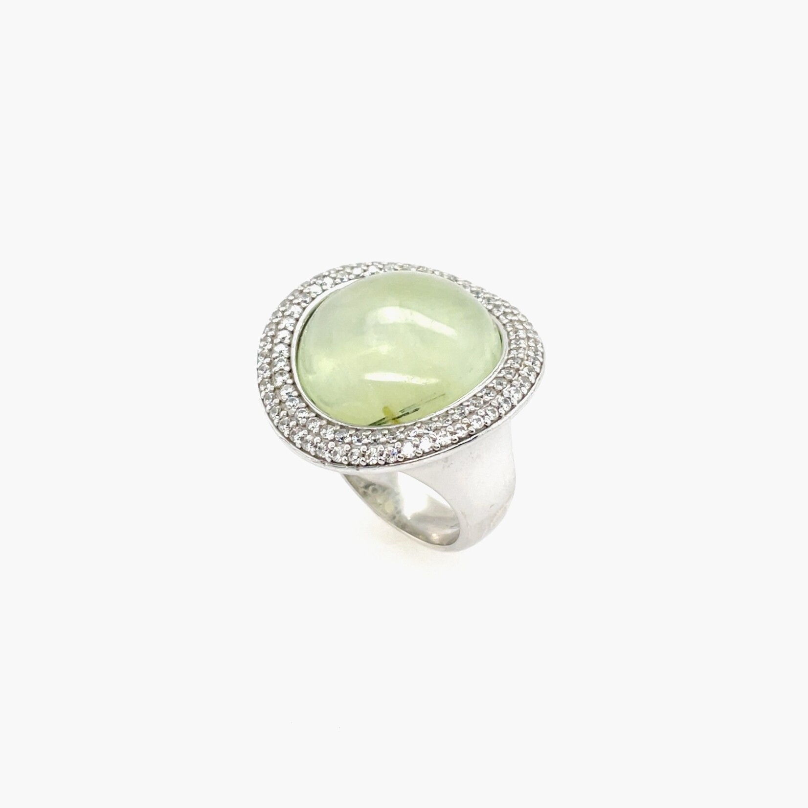 Ladies Quartz Fashion Ring / Silver Size 7