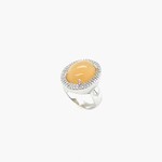 Orange Quartz Ring, Size 8