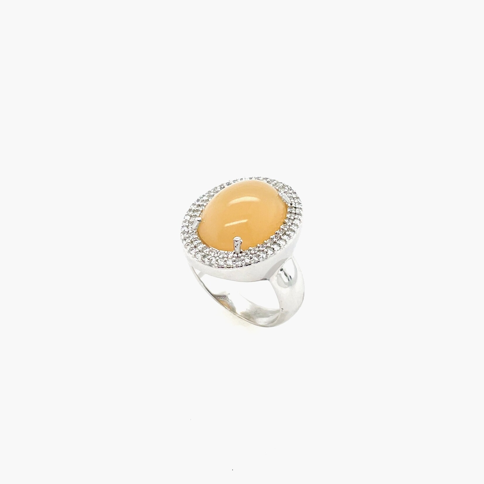 Ladies Quartz Fashion Ring / Silver Size 8