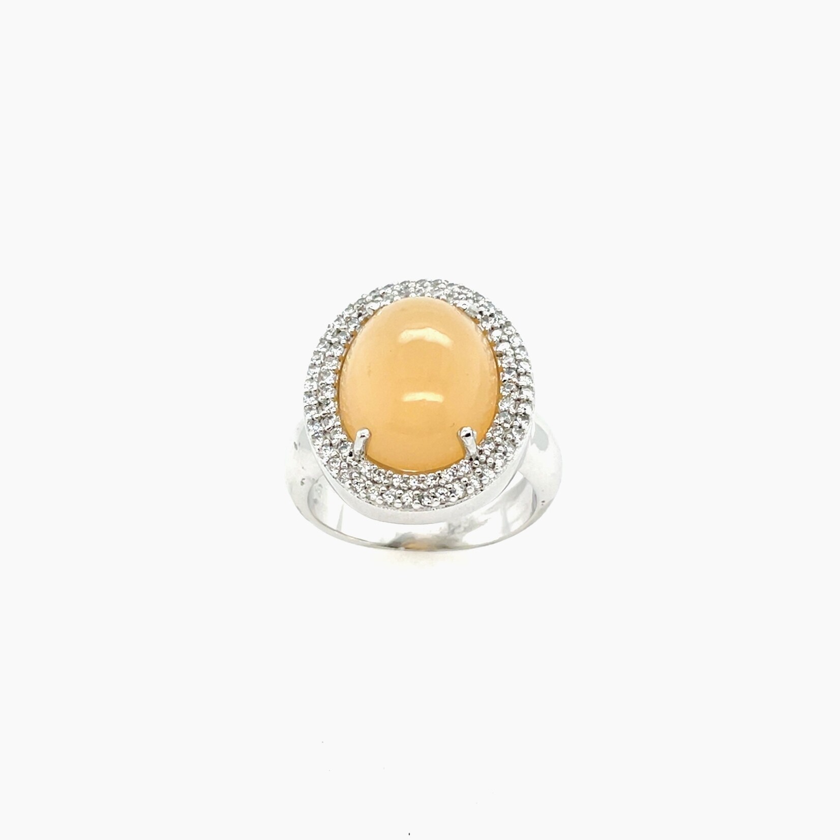 Ladies Quartz Fashion Ring / Silver Size 8
